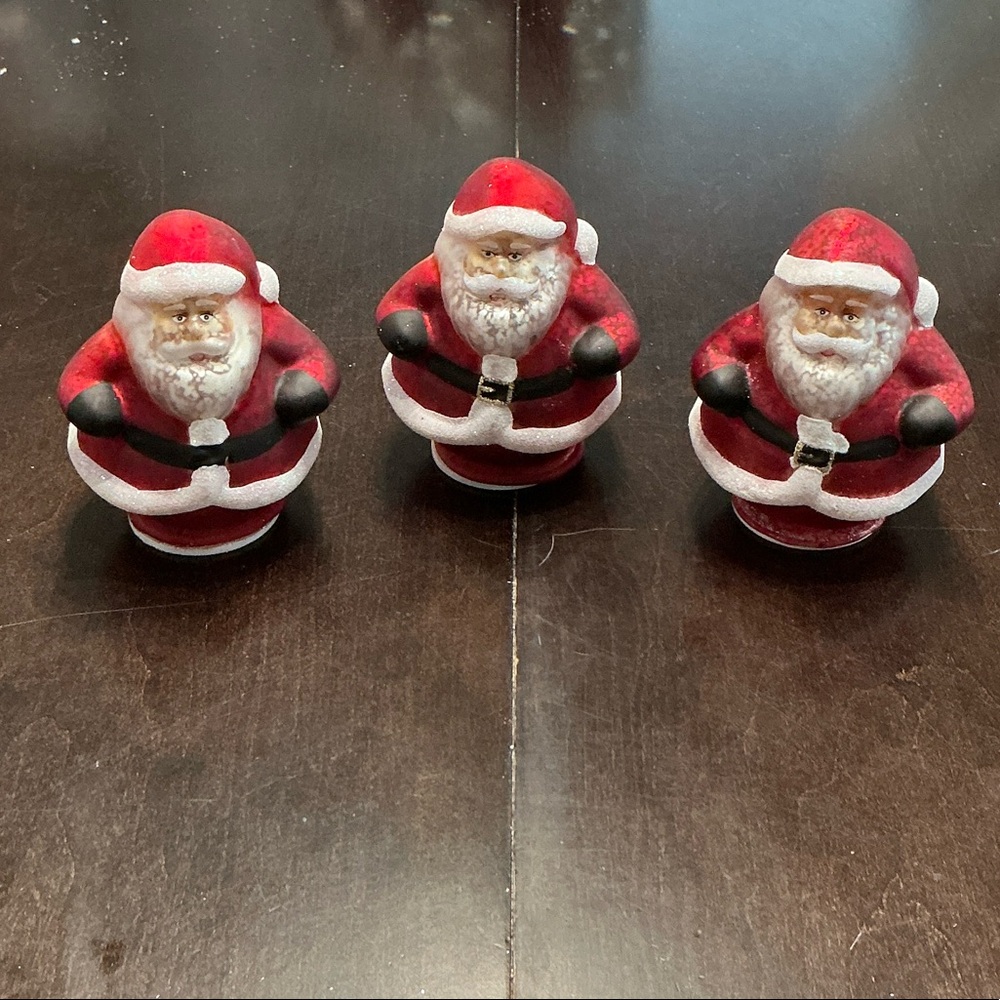 Jolly Santa Trio Figurines - Red and White